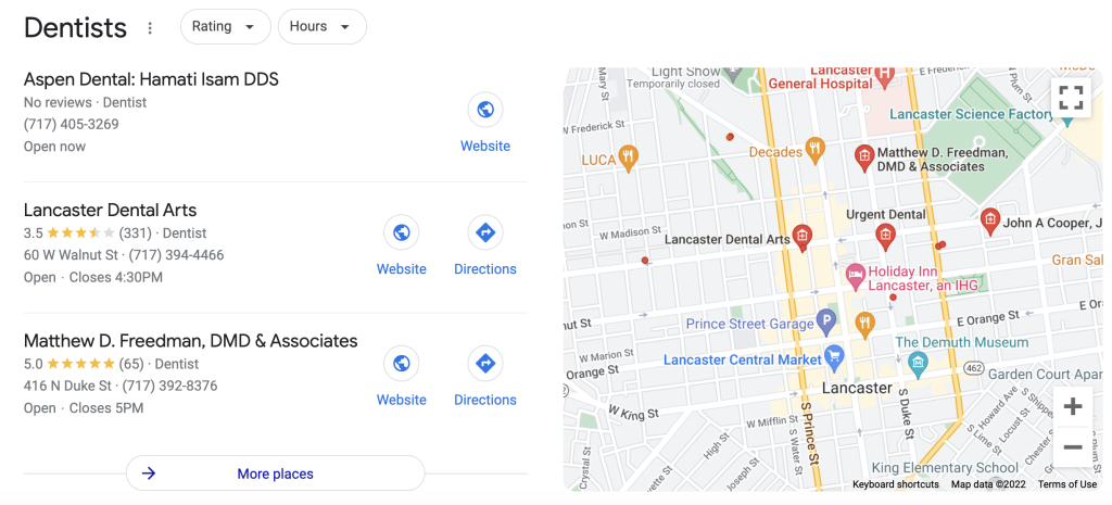 google my business services